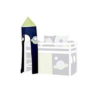 Hoppekids Bosque Torre de Tela para Cama, Azul, 45 x 45 x 185 cm