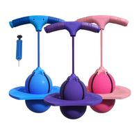 Hopper Ball - Children Bounce Trainer Toy Kit, Portable Jumping Balance Ball, Grip Handle Air Pump, Safe Non Slip Active Play Fitness Equipment | For Kids Outdoor Indoor Sports Exercise Party Fun