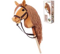 HOPPIHORSE-El Hobby Horse edición Deportiva A3, Caballo de Palo con cabezada, riendas, Correa del Hombro, Cola y empuñadura de Silicona, Hobby Horse de Peluche Caja de Regalo.