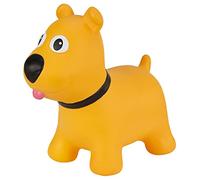 Hoppimals Tootiny, Juguete Hinchable para Saltar y Jugar para Niños Mayores de 1 año, Perro Amarillo, Bomba Incluida en Nuestra Caja Regalo. Juguete Duradero Incentivar y Ayudar a Andar.