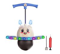 Hopping Ball - Adjustable Jumping Ball with Handle Light-Up Bunny Ear Design Rope Length Jumper for Adults Outdoor Indoor Play Sports Exercise Party Games Kids Family Fun