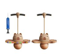 Hopping Ball - Capybara Cartoon Design, Non Slip Bouncy Jumper With Handle, Inflatable Balance Ride Toy, Fun Exercise Equipment For Beginners Girls Adults, Indoor Outdoor Sports Play For School Park