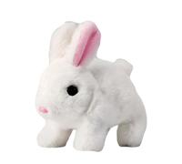 Hopping Bunny Toy - Plush | Hopping Bunny Toy Long-Haired Rabbit | Stuffed Animal Battery-Operated Bouncing Rabbit For Kids Interactive Play and Easter Gifting