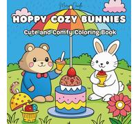 Hoppy Cozy Bunnies: Cute and Comfy Coloring Book