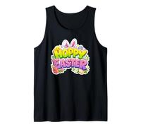 Hoppy Easter Cute Bunny - Gráfico de Vacaciones de Primavera Camiseta sin Mangas