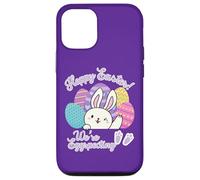 Hoppy Easter We're Eggspecting Egg Anuncio de Embarazo Carcasa para iPhone 12/12 Pro