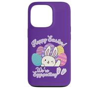 Hoppy Easter We're Eggspecting Egg Anuncio de Embarazo Carcasa para iPhone 13 Pro