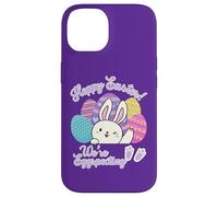 Hoppy Easter We're Eggspecting Egg Anuncio de Embarazo Carcasa para iPhone 14