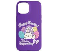 Hoppy Easter We're Eggspecting Egg Anuncio de Embarazo Carcasa para iPhone 15