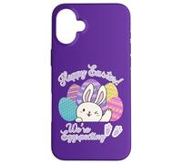 Hoppy Easter We're Eggspecting Egg Anuncio de Embarazo Carcasa para iPhone 16 Plus