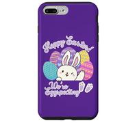 Hoppy Easter We're Eggspecting Egg Anuncio de Embarazo Carcasa para iPhone 7 Plus/8 Plus