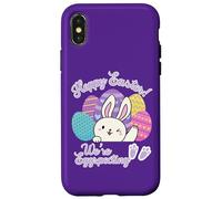 Hoppy Easter We're Eggspecting Egg Anuncio de Embarazo Carcasa para iPhone X/XS