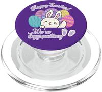 Hoppy Easter We're Eggspecting Egg Anuncio de Embarazo PopSockets PopGrip para MagSafe