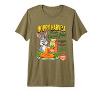 Hoppy Harvest Fresh Carrot Juice Bunny Illustration Graphic Camiseta Premium