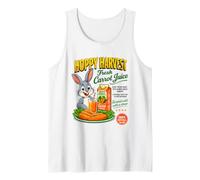 Hoppy Harvest Fresh Carrot Juice Bunny Illustration Graphic Camiseta sin Mangas