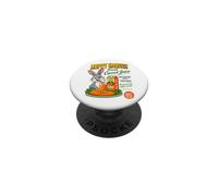 Hoppy Harvest Fresh Carrot Juice Bunny Illustration Graphic PopSockets PopGrip Adhesivo