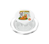 Hoppy Harvest Fresh Carrot Juice Bunny Illustration Graphic PopSockets PopGrip para MagSafe