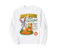 Hoppy Harvest Fresh Carrot Juice Bunny Illustration Graphic Sudadera