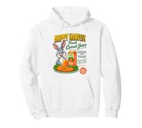 Hoppy Harvest Fresh Carrot Juice Bunny Illustration Graphic Sudadera con Capucha