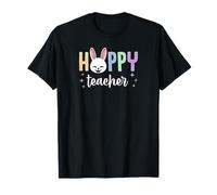 Hoppy Teacher Happy Easter Bunny Gráfico Camiseta