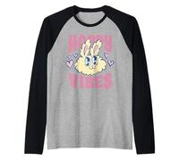 Hoppy Vibes - Conejo de Pascua para vacaciones, lindo profesor de escuela Camiseta Manga Raglan