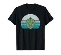 Hops Lover Vintage Beer Graphic Dark Sunset Hop Illustration Camiseta