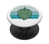 Hops Lover Vintage Beer Graphic Dark Sunset Hop Illustration PopSockets PopGrip Adhesivo