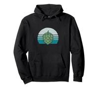 Hops Lover Vintage Beer Graphic Dark Sunset Hop Illustration Sudadera con Capucha