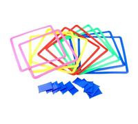 Hopscotch - Juego de anillos de agilidad al aire libre de 14,96 pulgadas, juego de entrenamiento de obstáculos, sistema de actividad en interiores con conectores para puf, equilibrio, coordinación