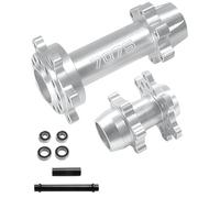 hopsupRC Cubo de rueda delantera y trasera de aluminio 7075-T6 para motocicleta Losi 1/4 Promoto-MX RTR FXR-LOS06000, Promoto-MX Motocicleta RTR Pro Circuit-LOS06002, plateado