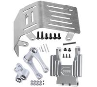 hopsupRC Upgrades Parts 7075-T6 - Soporte de asiento de grifo delantero y placa protectora protectora para motocicleta LOSI 1/4 Promoto-MX RTR FXR (los06000) (los06002), color plateado