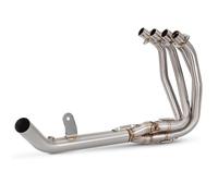 HOPSXE Sistema para Escape Completo Motocicleta Modificación del Tubo Enlace Delantero Deslizamiento para Kawasaki para Ninja ZX4R ZX4RR SE SR 2023 Adaptador(Type A)
