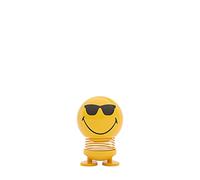 Hoptimist Baby Smiley Cool - Juguete Amarillo/Brillante/Al. 8cm/Ø 5cm/con Mecanismo de Resorte