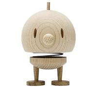 Hoptimist Decoración Figura Bumble M Raw Oak, Figura Wiggle, Madera de Roble, Marrón Claro 10.8 cm