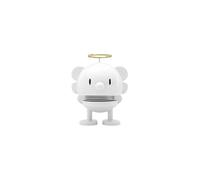 Hoptimist Angel Bumble, Adorno de decoración del hogar, diseño danés, plástico con Resorte de Metal, pequeño, CREA un Movimiento Alegre, (Blanco)