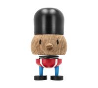 Hoptimist Oficial de la Guardia Danés, decoración de Dinamarca, pequeña figura de madera y figura oscilante para fans de Dinamarca, decoración danesa de madera de roble, altura 9,6 cm, diámetro: 4,8