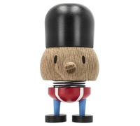 Hoptimist Oficial de la Guardia Danés, decoración de Dinamarca, pequeña figura de madera y figura oscilante para fans de Dinamarca, decoración danesa de madera de roble, altura 9,6 cm, diámetro: 4,8