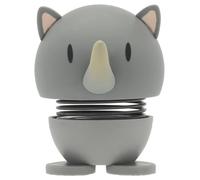 Hoptimist Rinoceronte Suave, Figura escandinava, decoración de salón y Escritorio, Gadget de Oficina, Grandes Regalos pequeños, 4,5 x 5,8 x 7,6 cm, pequeño, Gris