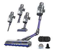 HOPVISION Aspiradora sin Cable de 650W, Potencia de Succión de 45KPA, Autonomía de 70 Minutos, Diseño de Mano y Plegable, Ideal para Pelo de Mascotas, Alfombras, Pisos de Madera y Superficies Dura