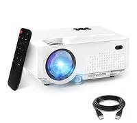 HOPVISION Mini Proyector 1080P Full HD, Proyector Portátil de 6500 Lúmenes con Pantalla Máx de 240", Proyector LCD de 90000 Horas, Proyector Cine en Casa Compatible con HDMI/AV/USB/VGA White