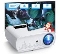 HOPVISION Proyector, 15000 Lux Proyector Nativo 1080P Full HD Home Cinema Video Proyector 4K Bluetooth Proyector WLAN Pantalla de 350'' Compatible con TV Stick, HDMI, USB, X-Box, iOS/Android