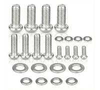 Hopzab Paquete de 24 accesorios universales de montaje para TV, tornillos VESA M4/M6/M8, tornillos de soporte de TV de acero inoxidable con arandelas, compatible con Samsung, LG, soportes de monitor