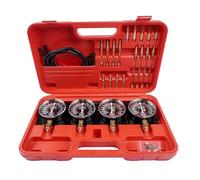 Hopzty 1Set comprobador sincronizador carburador Metal Rojo 4 Relojes sincronizadores comprobador sincronizador