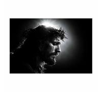 HOQIU blanco y negro, cuadro lienzo Espinas de la corona de Jesús Salon para Dormitorio, Baño（Multicolor-60x80cm Sin marco