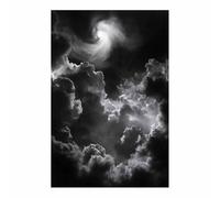 HOQIU Cuadros Blanco Y Negro Modernos, lienzos cuadros Impresión cósmica de Nube de Remolino Salon para Dormitorio, Baño（Multicolor-70x100cm Sin marco