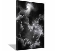 HOQIU Cuadros Blanco Y Negro Modernos, lienzos cuadros Impresión cósmica de Nube de Remolino Salon para Dormitorio, Baño（Multicolor-20x30cm Enmarcado