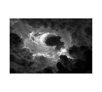 HOQIU Cuadros Blanco Y Negro Modernos, lienzos cuadros Vórtice de Nube Cósmica Salon Dormitorio Comedor Oficina Pasillo Cocina Baño（Multicolor-40x60cm Sin marco