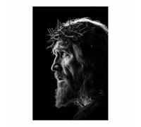 HOQIU Cuadros En Blanco Y Negro, cuadro decorativo Arte de la Corona de Espinas de Jesús Salon Dormitorio Comedor Oficina Pasillo Cocina Baño（Multicolor-30x40cm Sin marco