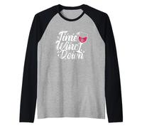 Hora de bajar el vino Camiseta Manga Raglan