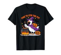 Hora de Remover la Olla Bruja Ganso Halloween Camiseta
